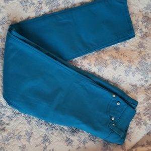 Levis super skinny 501 teal jeans